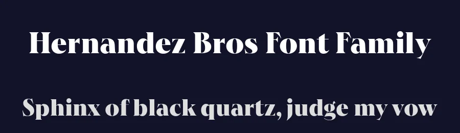 Hernandez Bros Font Family by Latinotype — Serif Font — thumbnail 2