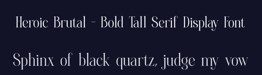 Heroic Brutal – Bold Tall Serif Display Font by timelesstype.co — Display Font — thumbnail 2