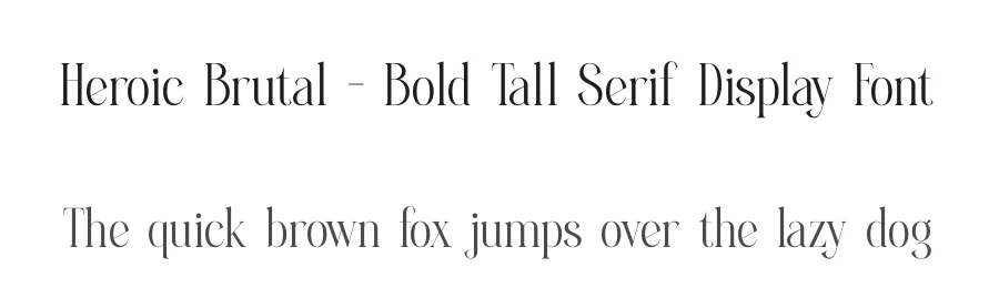 Heroic Brutal – Bold Tall Serif Display Font by timelesstype.co — Display Font