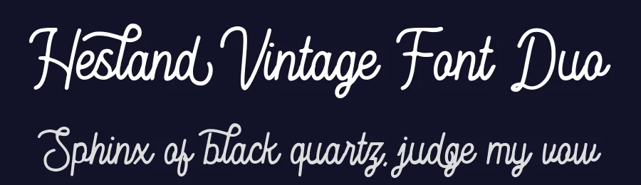 Hesland Vintage Font Duo by Vultype Co. — Script Handwritten Font — thumbnail 2