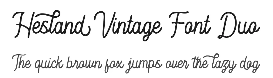 Hesland Vintage Font Duo by Vultype Co. — Script Handwritten Font
