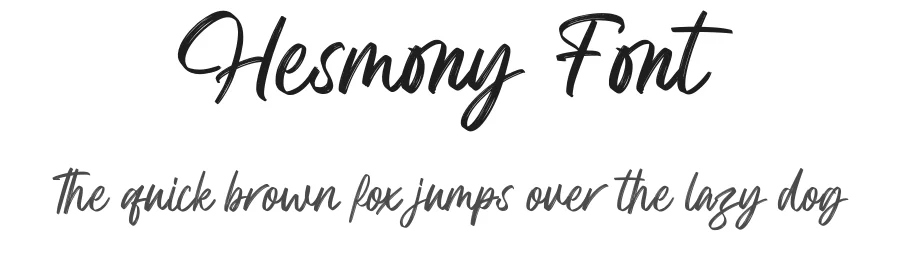Hesmony Font by Rantautype — Script Handwritten Font