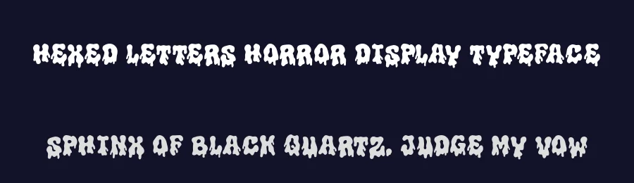 Hexed Letters Horror Display Typeface by Muctype — Display Font — thumbnail 2