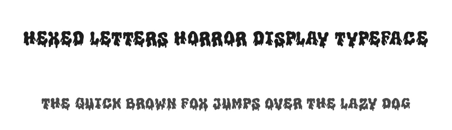 Hexed Letters Horror Display Typeface by Muctype — Display Font