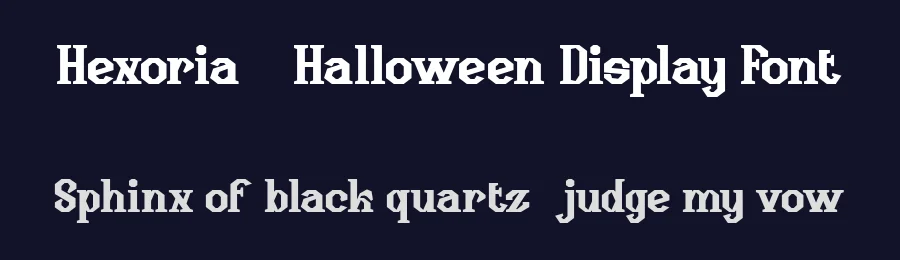 Hexoria – Halloween Display Font by FlawlessAndCo — Display Font — thumbnail 2
