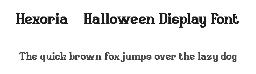 Hexoria – Halloween Display Font by FlawlessAndCo — Display Font