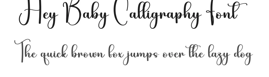 Hey Baby Calligraphy Font by creativeletter — Script Handwritten Font