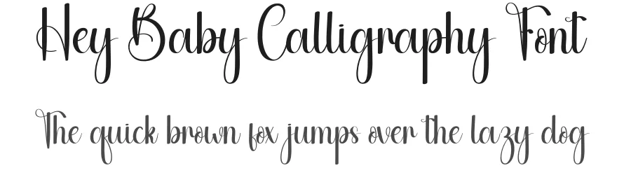 Hey Baby Calligraphy Font by andikastudio — Script Handwritten Font