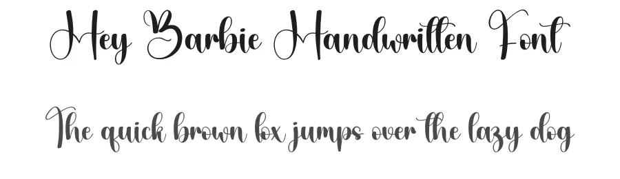 Hey Barbie Handwritten Font by creativeletter — Script Handwritten Font