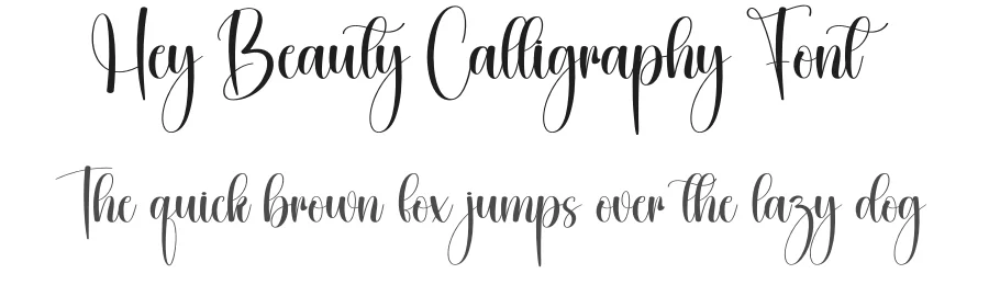Hey Beauty Calligraphy Font by creativeletter — Script Handwritten Font