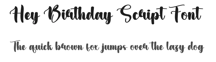 Hey Birthday Script Font by creativeletter — Script Handwritten Font