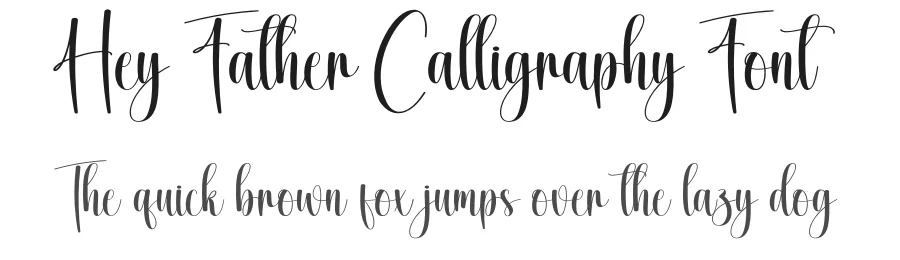 Hey Father Calligraphy Font by creativeletter — Script Handwritten Font