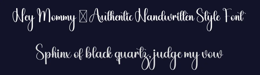 Hey Mommy – Authentic Handwritten Style Font by freshtypeink — Script Handwritten Font — thumbnail 2