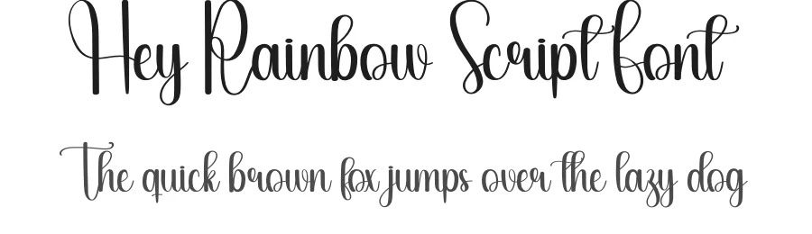 Hey Rainbow Script Font by creativeletter — Script Handwritten Font