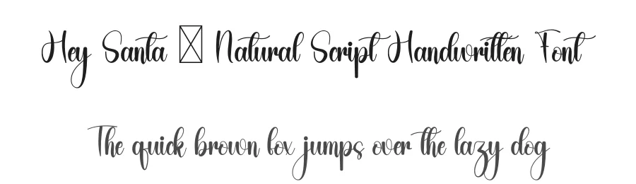 Hey Santa – Natural Script Handwritten Font by freshtypeink — Script Handwritten Font