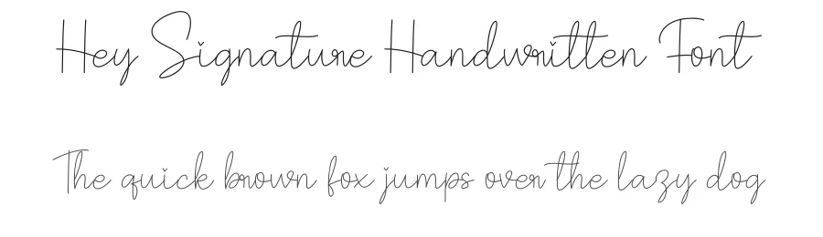 Hey Signature Handwritten Font by creativeletter — Script Handwritten Font