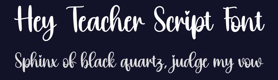 Hey Teacher Script Font by creativeletter — Script Handwritten Font — thumbnail 2