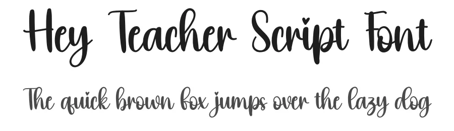 Hey Teacher Script Font by creativeletter — Script Handwritten Font