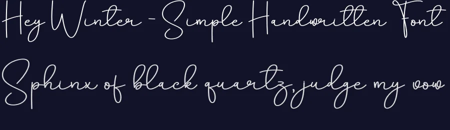 Hey Winter – Simple Handwritten Font by creativeletter — Script Handwritten Font — thumbnail 2