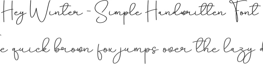 Hey Winter – Simple Handwritten Font by creativeletter — Script Handwritten Font