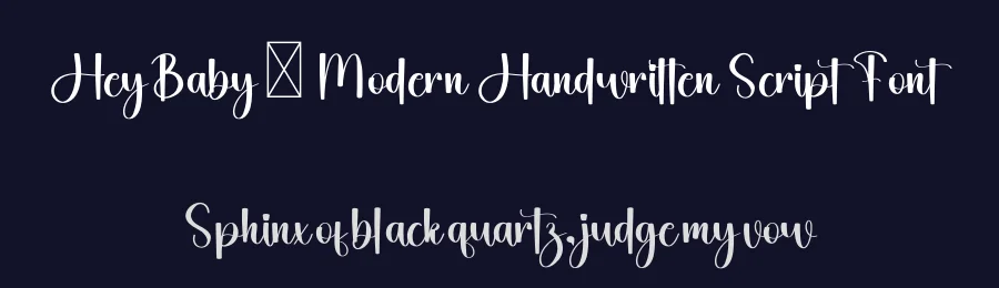 HeyBaby – Modern Handwritten Script Font by freshtypeink — Script Handwritten Font — thumbnail 2