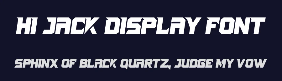 Hi Jack Display Font by fontkong — Display Font — thumbnail 2