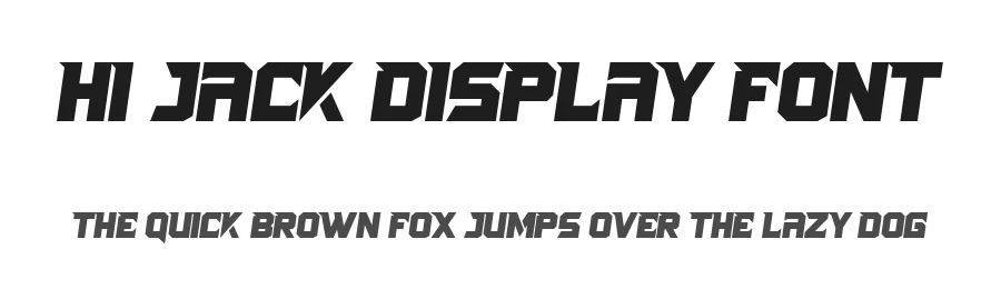 Hi Jack Display Font by fontkong — Display Font