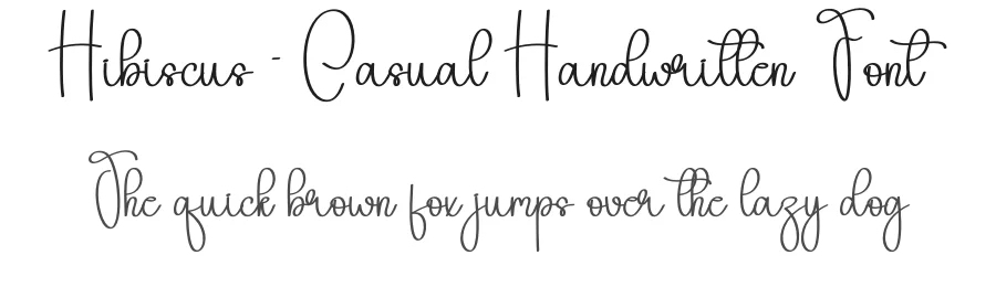 Hibiscus – Casual Handwritten Font by andikastudio — Script Handwritten Font