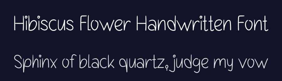 Hibiscus Flower Handwritten Font by andikastudio — Script Handwritten Font — thumbnail 2