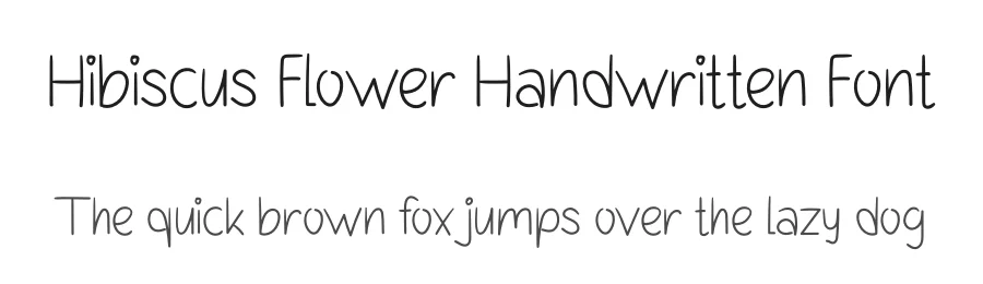 Hibiscus Flower Handwritten Font by andikastudio — Script Handwritten Font