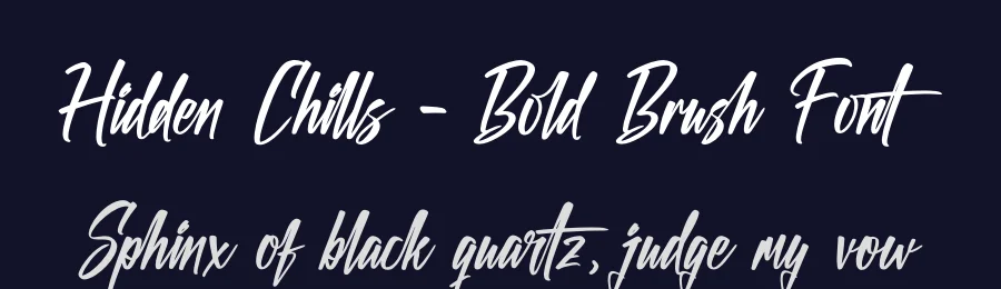 Hidden Chills – Bold Brush Font by stylishtype.co — Script Handwritten Font — thumbnail 2
