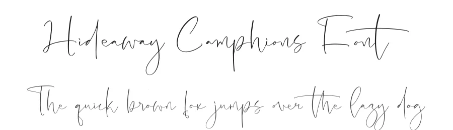 Hideaway Camphions Font by stylishtype.co — Script Handwritten Font