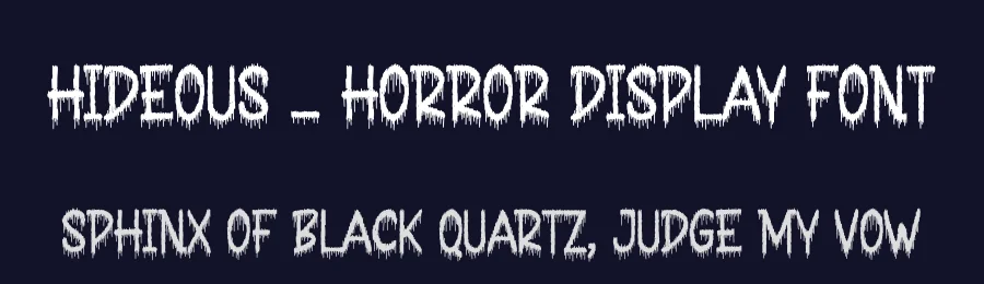 Hideous – Horror Display Font by Alpaprana — Display Font — thumbnail 2