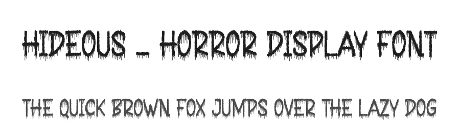 Hideous – Horror Display Font by Alpaprana — Display Font