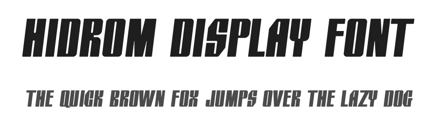 Hidrom Display Font by Dazor — Display Font