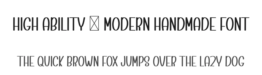 High Ability – Modern Handmade Font by inermediaSTUDIO — Display Font