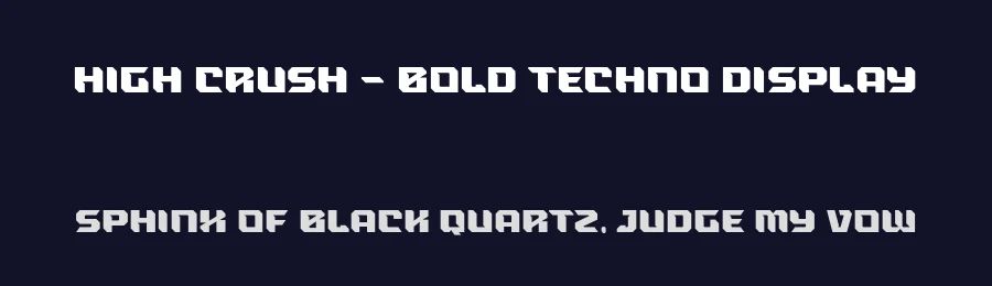 High Crush – Bold Techno Display by Namara Creative — Display Font — thumbnail 2