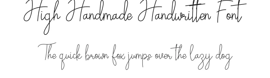 High Handmade Handwritten Font by planetz studio — Script Handwritten Font