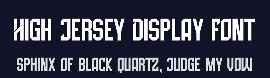 High Jersey Display Font by fontkong — Display Font — thumbnail 2