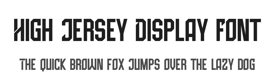 High Jersey Display Font by fontkong — Display Font