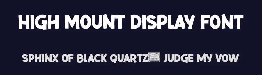High Mount Display Font by twinletter — Display Font — thumbnail 2