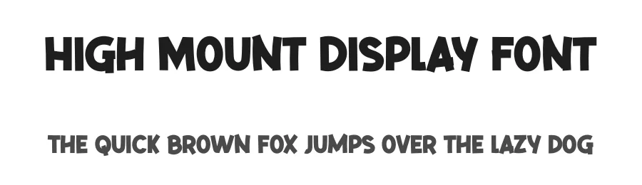 High Mount Display Font by twinletter — Display Font