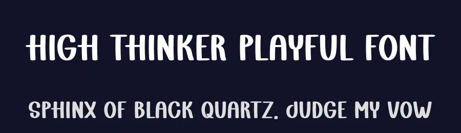 High Thinker Playful Font by freshtypeink — Display Font — thumbnail 2
