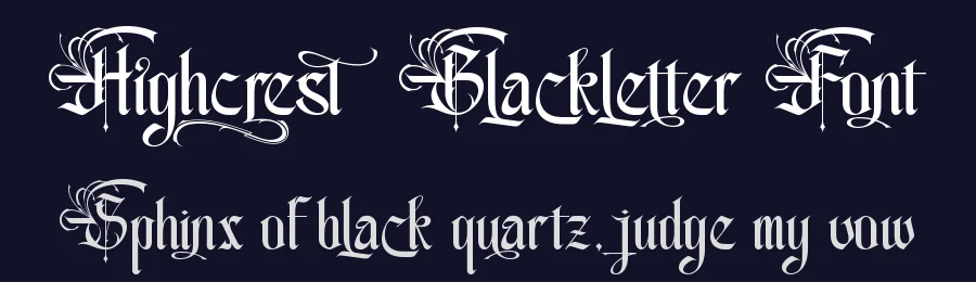 Highcrest Blackletter Font by Letterara Studio — Blackletter Font — thumbnail 2