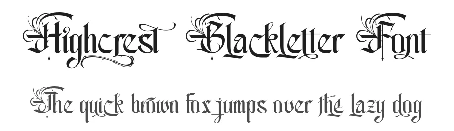 Highcrest Blackletter Font by Letterara Studio — Blackletter Font