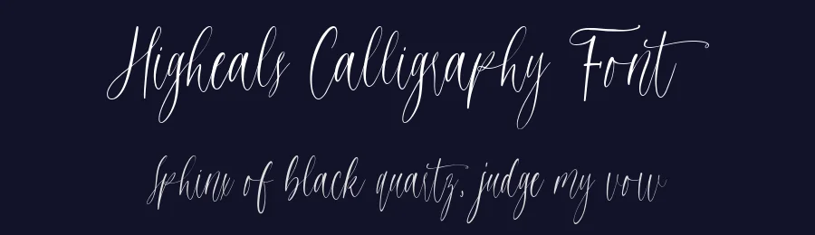 Higheals Calligraphy Font by fikryal — Script Handwritten Font — thumbnail 2