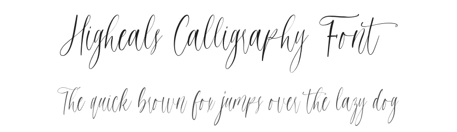 Higheals Calligraphy Font by fikryal — Script Handwritten Font