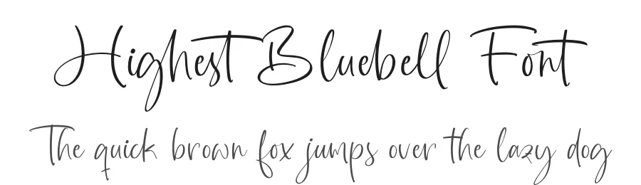 Highest Bluebell Font by stylishtype.co — Script Handwritten Font