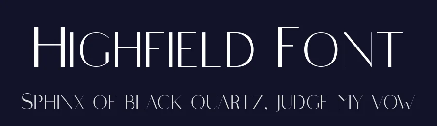 Highfield Font by Surplus Type Co — Sans Serif Font — thumbnail 2