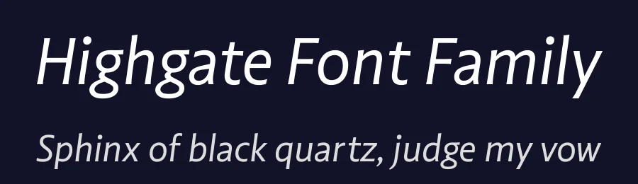 Highgate Font Family by daltonmaag — Sans Serif Font — thumbnail 2